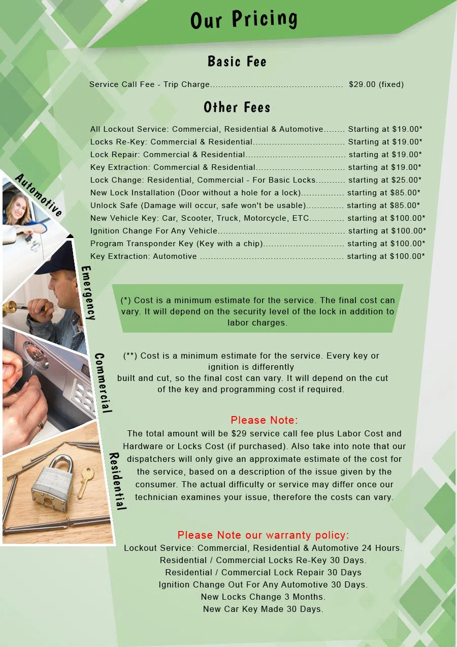 Central Lock Key Store Jacksonville, FL 904-495-0996 - Pricelist-2